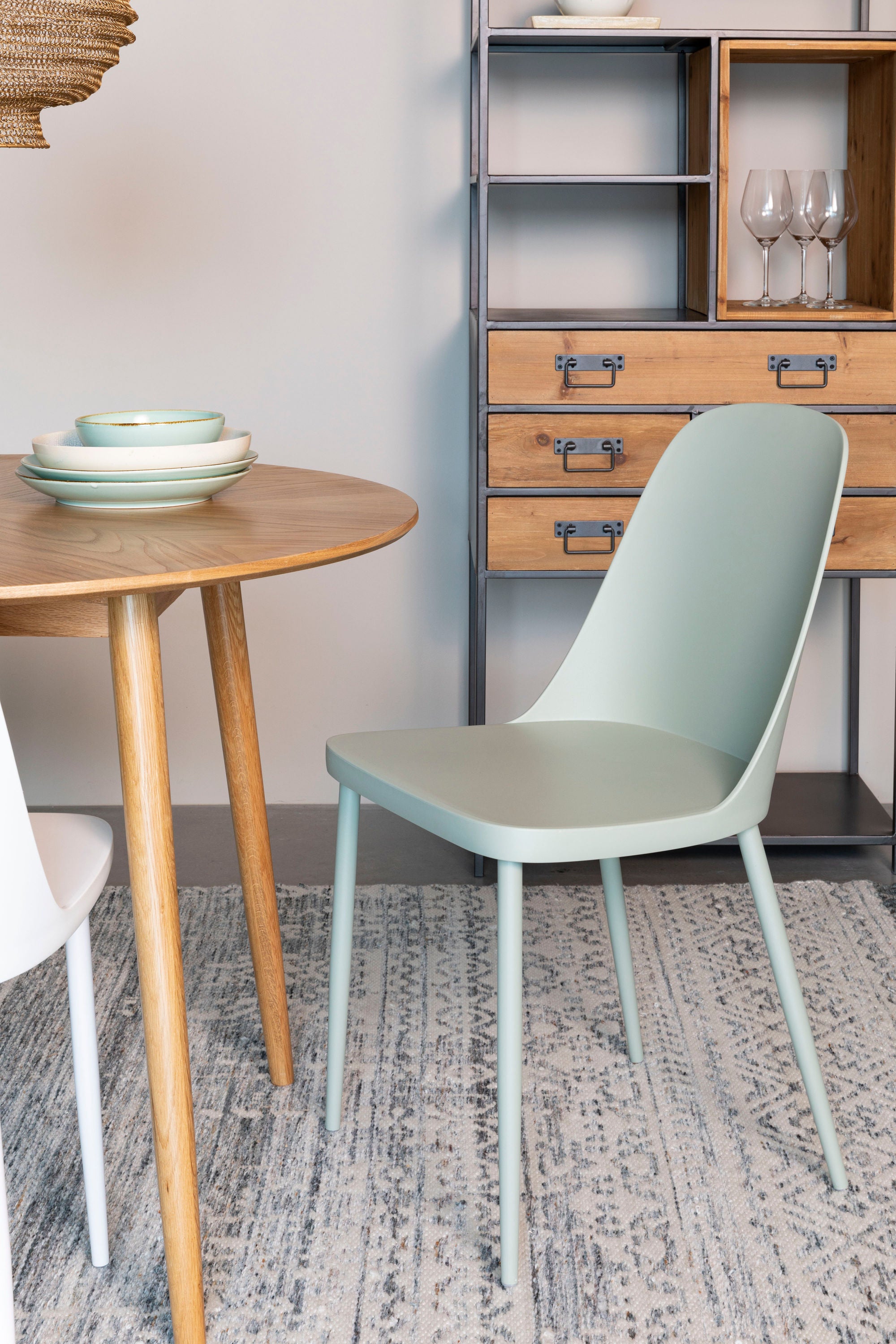 Set of 2 Pip All Mint Dining Chairs